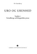 Uro og urenhed studier i Strindbergs selvbiografiske prosa /