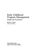 Early childhood program management : people and procedures /
