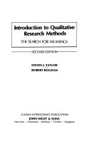 Introduction to qualitative research methods : the search for meanings /
