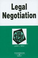 Legal negotiation in a nutshell /