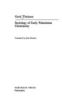 Sociology of early Palestinian Christianity /