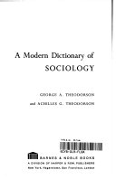 Modern dictionary of sociology /