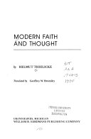 Modern faith and thought /