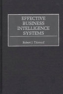 Effective business intelligence systems