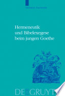 Hermeneutik und Bibelexegese beim jungen Goethe