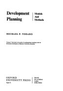 Development Planning : Models and methods /