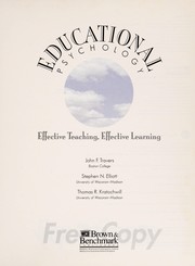 Educational psychology : effective teaching, effective learning /