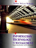 Information technology for management : improving quality and productivity /