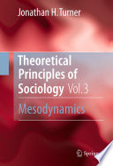 Theoretical Principles of Sociology, Volume 3 Mesodynamics /
