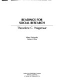 Readings for  social research /