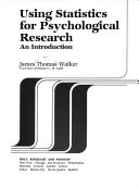Using statistics for psychological research : an introduction /