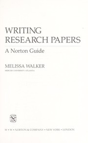 Writing research papers : a Norton guide /