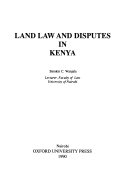 Land law and disputes in Kenya /