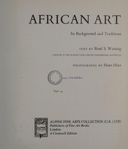 African art : its background and traditions /