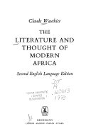 The literature and thought of modern Africa /