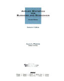 Applied statistics for business and economics /