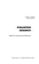 Evaluation research: methods for assessing program effectiveness /