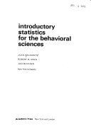 Introductory statistics for the behavioral sciences /