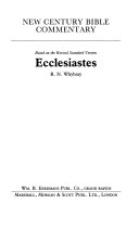 Ecclasiastes : based on the revised standard version /