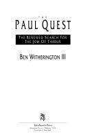 The Paul quest : the renewed search for the Jew of Tarsus /