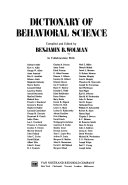 Dictionary of behavioral science /