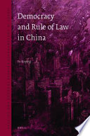 Democracy and the rule of law in contemporary China