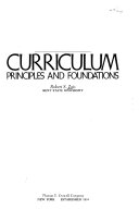 Curriculum : principles and foundations /