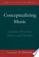 Conceptualizing music cognitive structure, theory, and analysis /